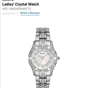 Bulova women’s sterling silver & Swarovski watch